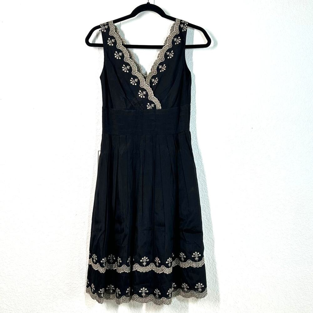 2 NWT Dress Vintage Silk  2000's petite  metallic Embroidery Romantic Gothic: